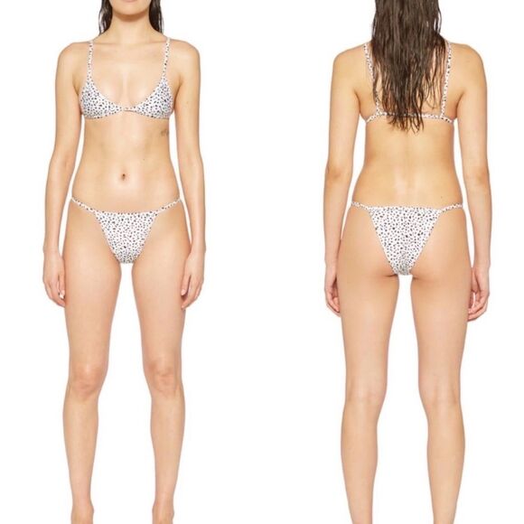 Basic Swim Other - NWT Basic Swim Sz Medium Black White Dot Bikini Set Limited Edition